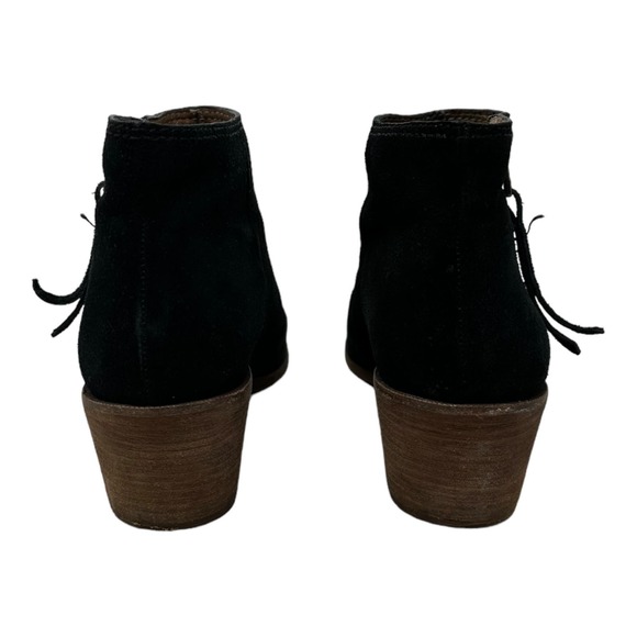 Madewell black suede block heel ankle boots size 10 - Picture 3 of 13